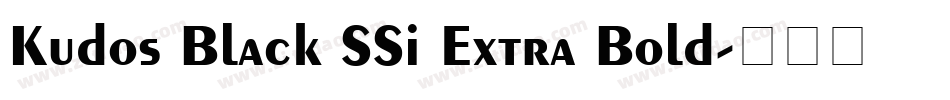 Kudos Black SSi Extra Bold字体转换